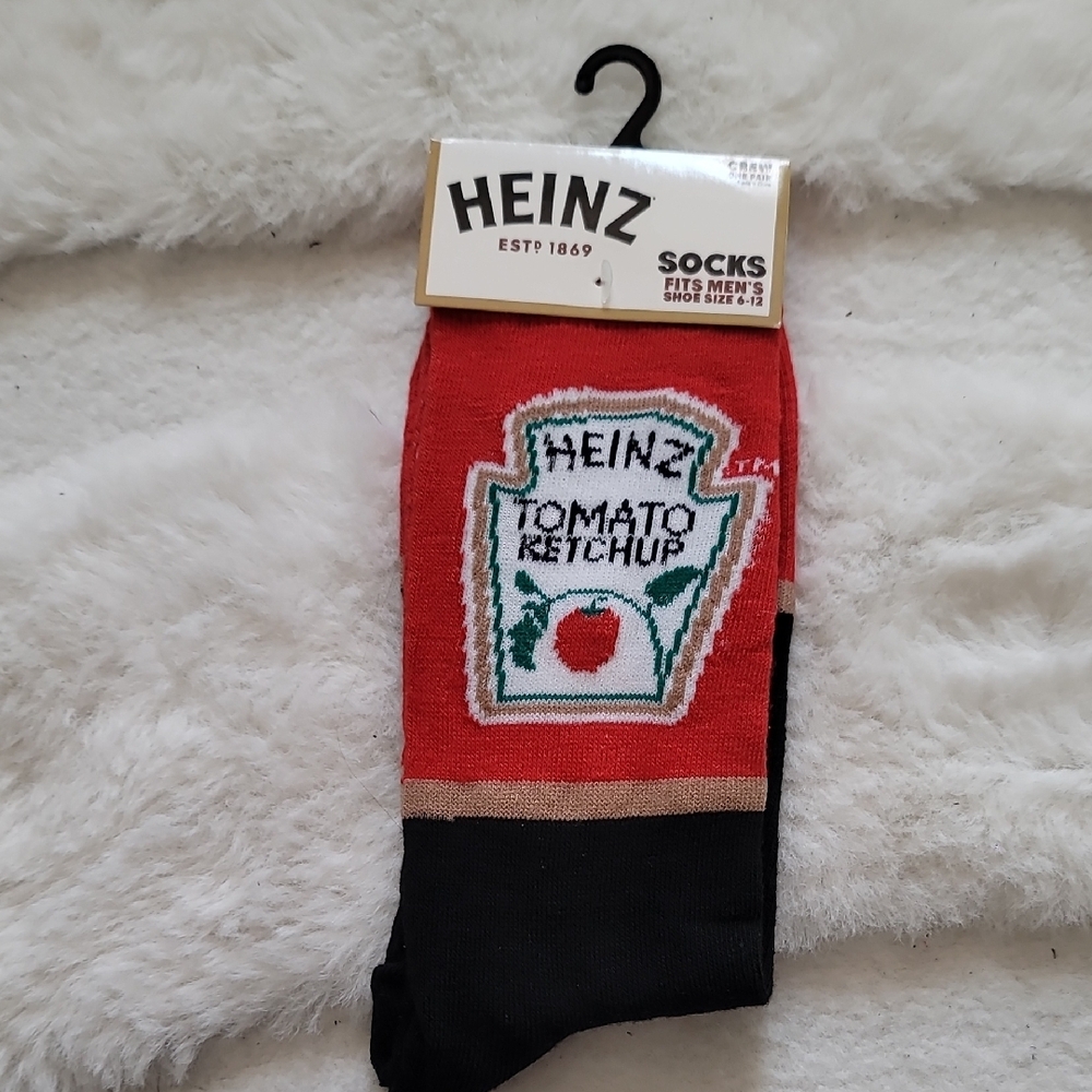 Heinz Tomato Ketchup Red and Black Casual Socks